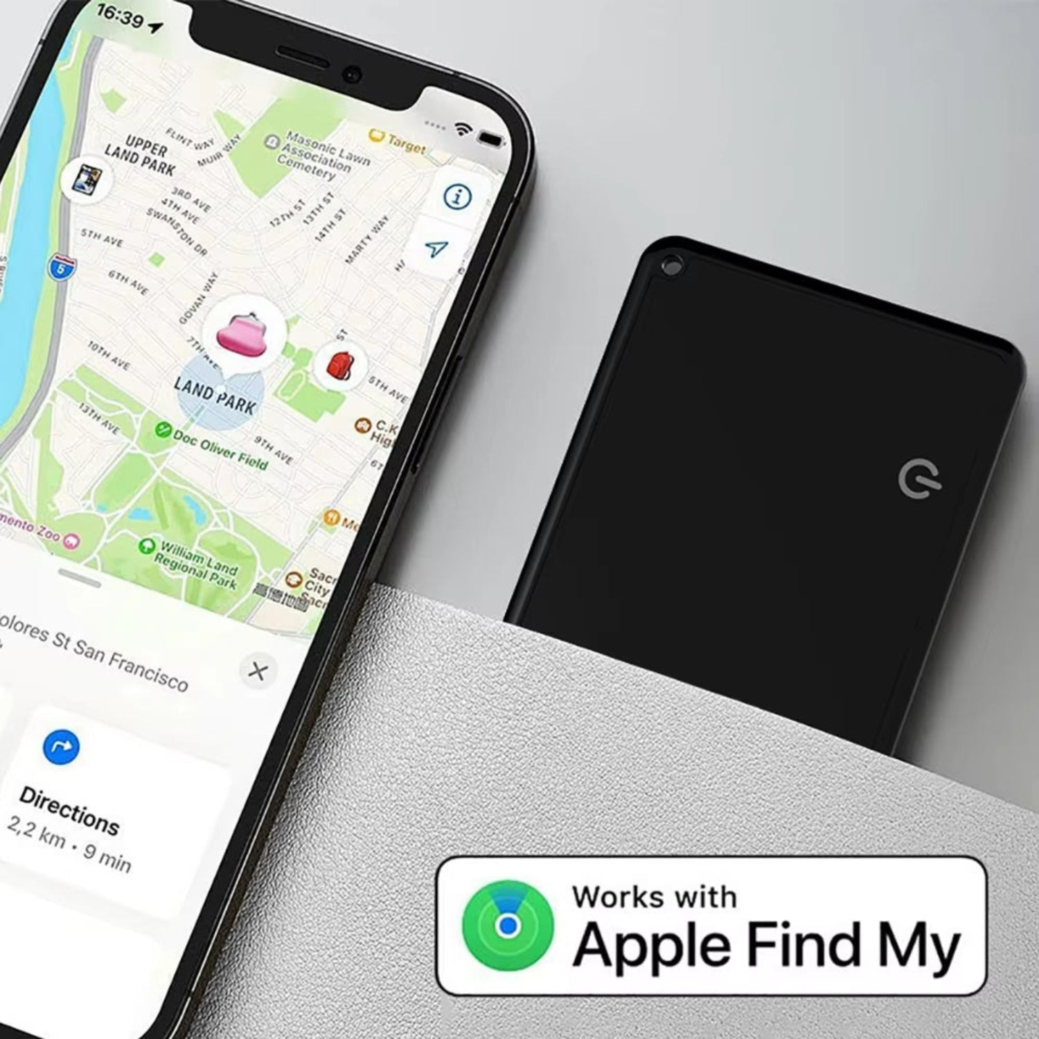 Slim wallet tracker with Apple Find My - ProtecTag